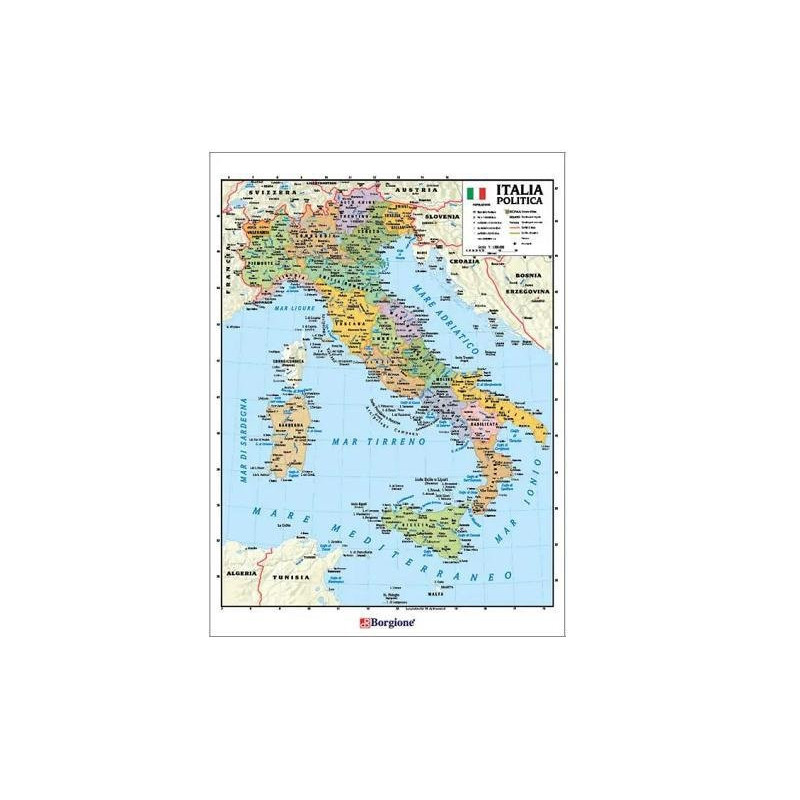 Carta geografica cm.100x140 ital ia