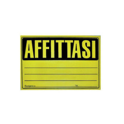 Cartello affittasi 23x33...