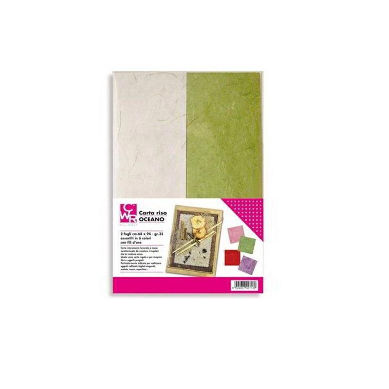 Carta riso cm.64x94 fg.12 assort imento oceano