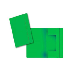 Cartella 3 lembi con elastico cm .26x35 verde
