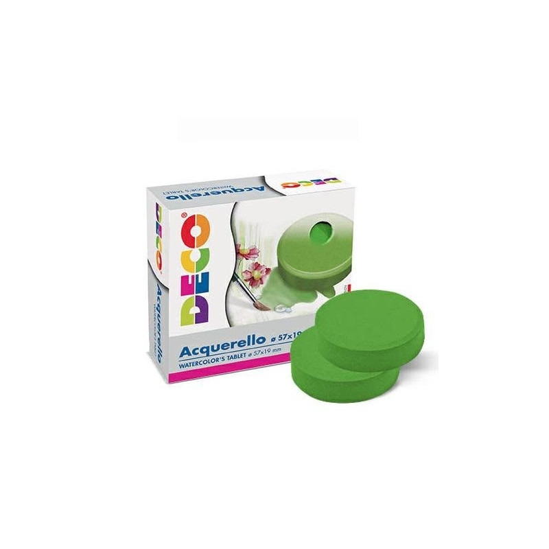 Acquerelli cwr diam. cm.5,8h2 pa stiglia verde 07532