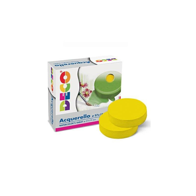 Acquerelli cwr diam. cm.5,8h2 pa stiglia giallo 07531
