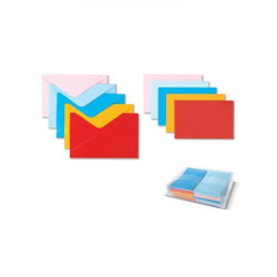 Biglietti visita con busta cm.5x 7 colori assortiti pz.100