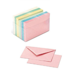 Biglietti visita con busta pop f ormato 9 cm.9x14 colori tenui pz.100