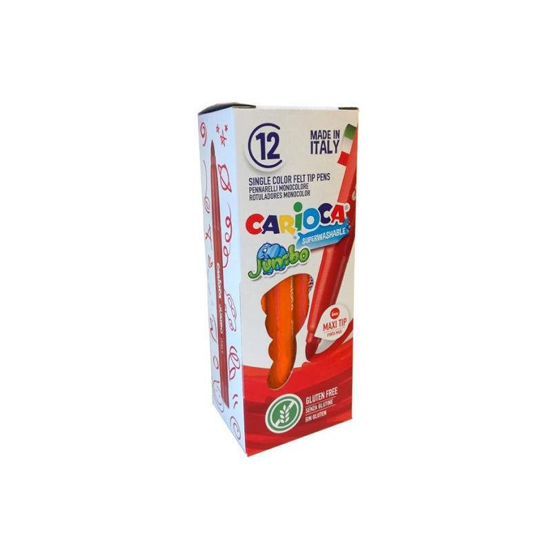 Carioca pennarelli jumbo arancio ne pz.12