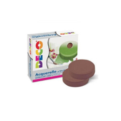 Acquerelli cwr diam. cm.5,8h2 pa stiglia marrone 07534