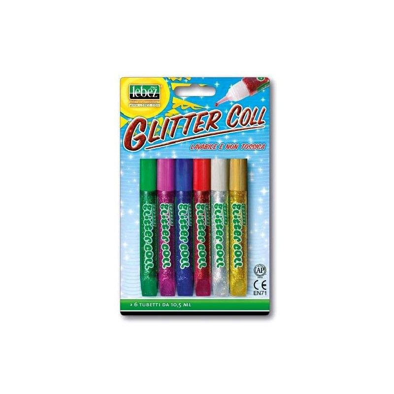Colla glitter pz.6 art.5131 colo ri assortiti