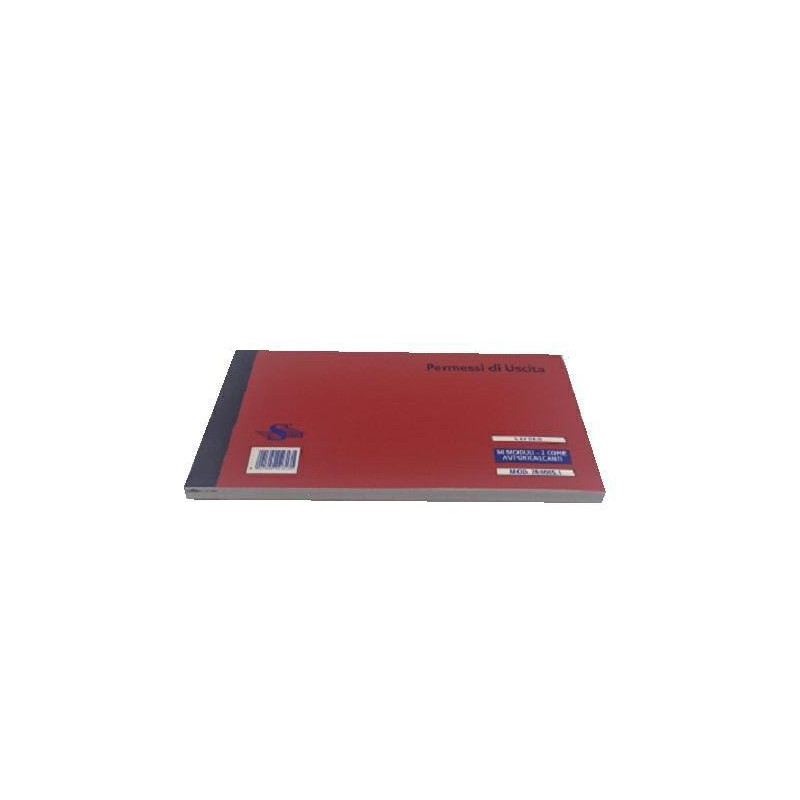 Blocco permessi uscita cm.17x99 2 copie chimiche