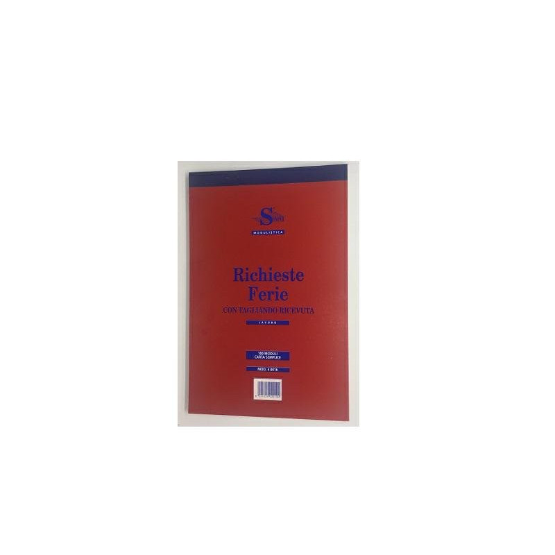Blocco richieste ferie cm.15x21 carta semplice