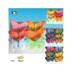 Farfalle vetro con clip...