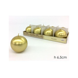 Candela sfera cm.8 oro...