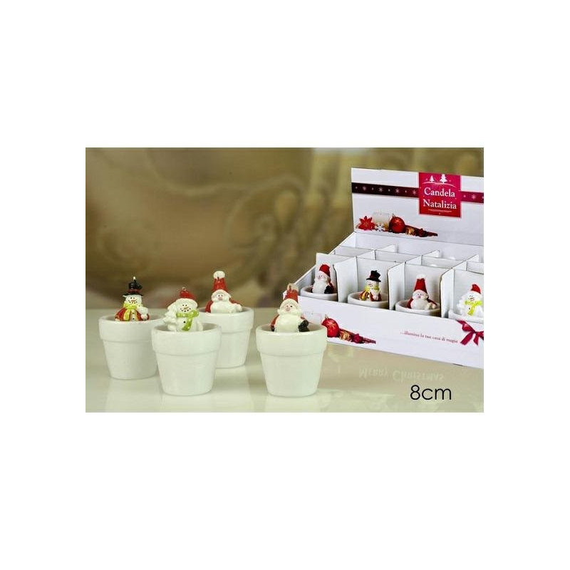 Candela vasetto personaggi natal e art.408608