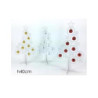 Albero natale cm. 40 plexiglass trasparente con 8 palline art.414200