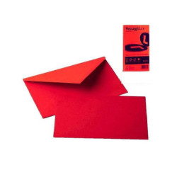 Busta posta cm.11x22 rosso 