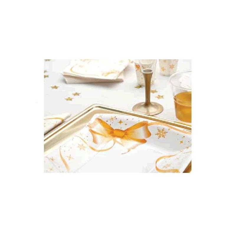 Bicchieri cartoncino cc.250 pz.1 0 nastro dorato art. 63291
