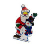 Babbo natale e pupazzo con 20 lu ci art.406404