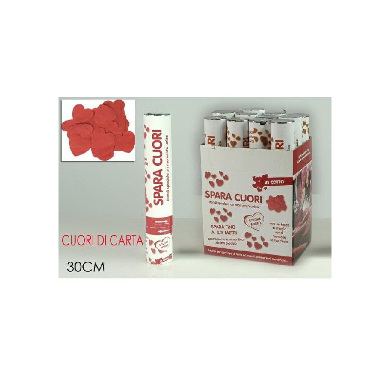 Tubo sparapetali cuori rossi art .752910