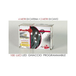 Catene 100 led mt.4 bianco ghiac cio per interno art.449929