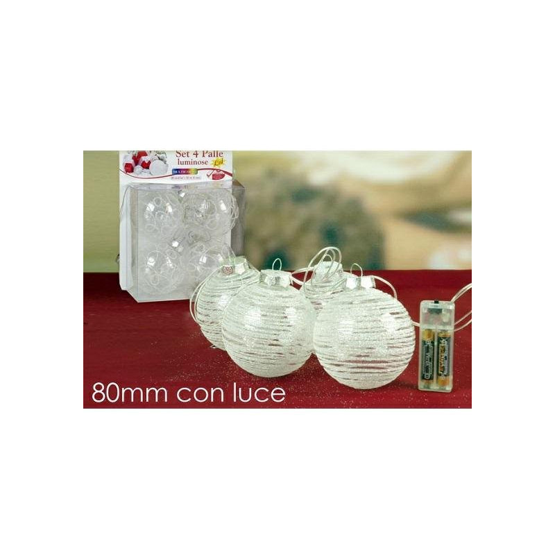 Set 4 palle luminose led multico lor art.435523