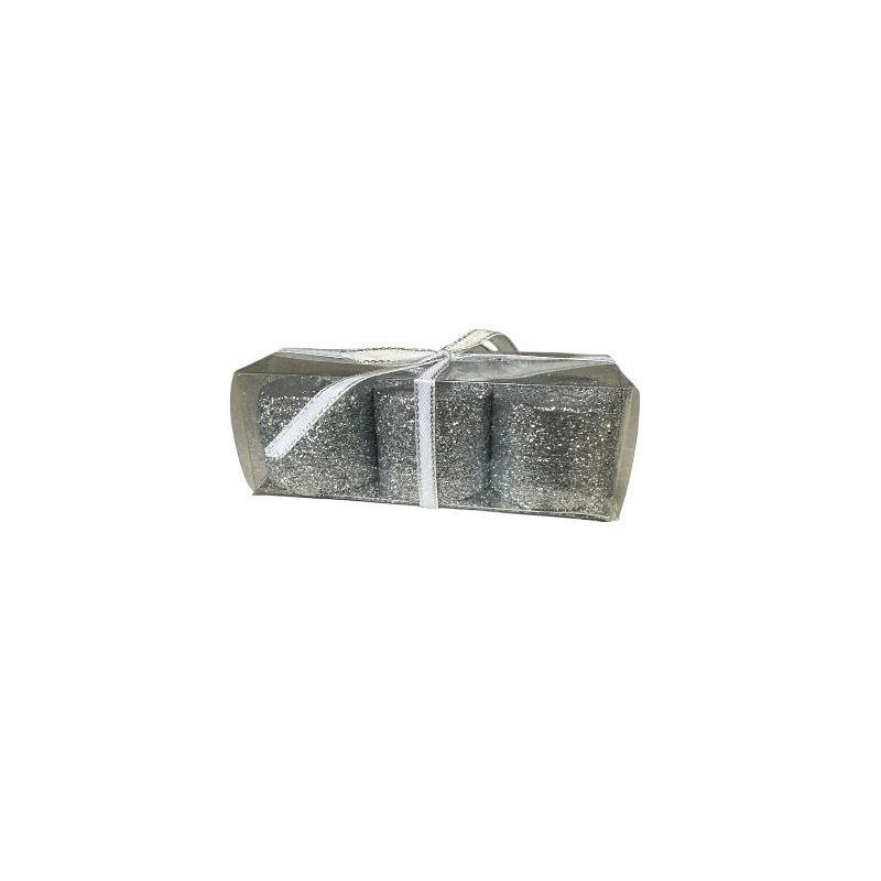 Candele natalizie glitterate pz. 3 art.60704
