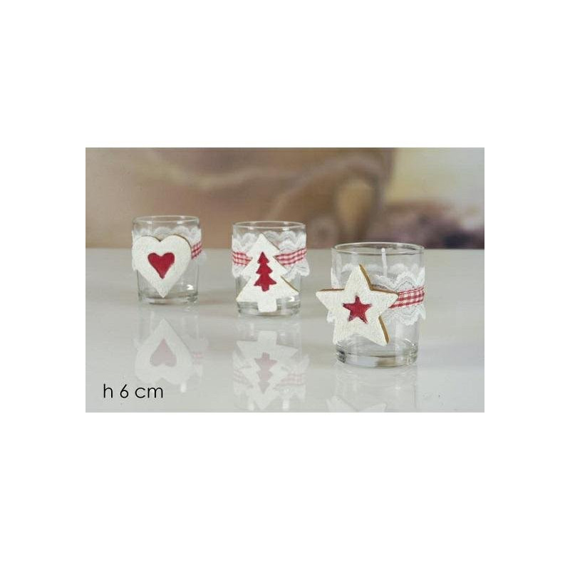 Portacandela bicchiere natale ar t.496070