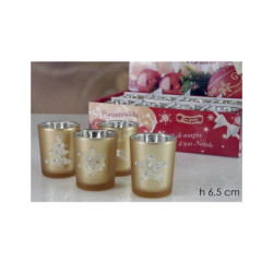 Portacandela natale oro...