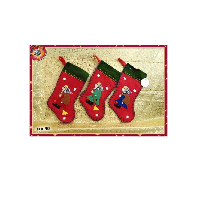 Calza befana in pile cm.40 art.4 19003