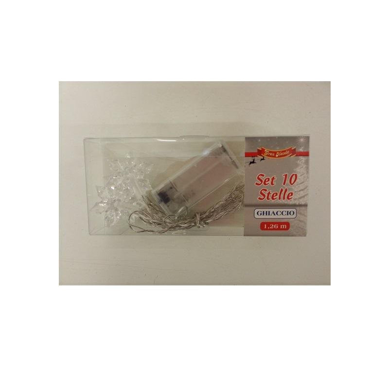 Set 10 stelle led mt.1,26 a batt erie art.428106
