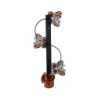 Portacandela cm.28 metallo con f arfalle art.cen82390