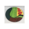 Piatto ceramica rotondo decorato cuori cm.24 ac13689