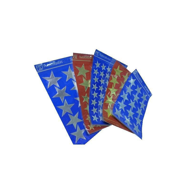 Etichette adesive stelline natal izie assortite