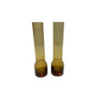 Vasetto vetro trasparente giallo cm.4x12 vt94783