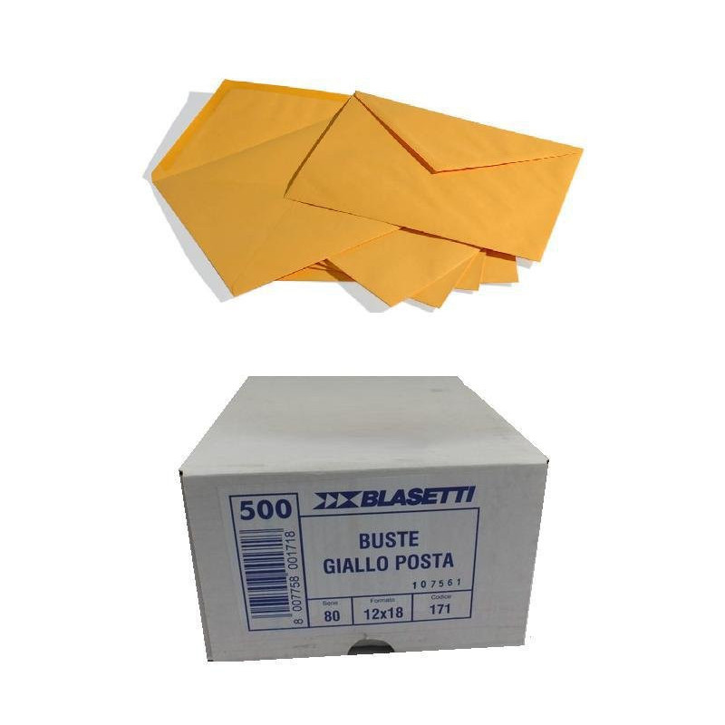Busta posta cm.12x18 giallo post a