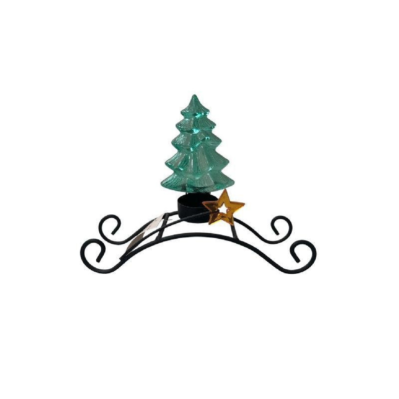Portacandela metallo albero e st ella art.cen83063