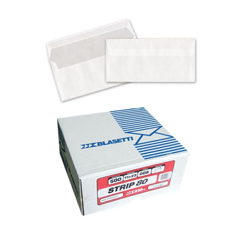 Busta posta cm.11x23 con strip g r.80