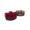 Vassoio metallo con 4 bicchieri rosso/giallo art.cen-81551/63