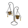 Portacandela cm.21 metallo doppi o art.cen-81560
