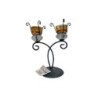 Portacandela metallo doppio art. cen-81625