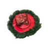 Vassoio plastica rotondo satinat o con sfere e filo verde art.cen82611