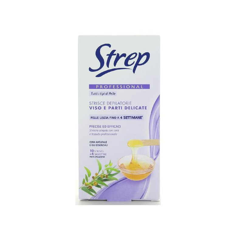 Strep strisce depilatorie viso p rofessionali pz.10