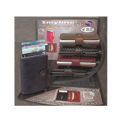 Smyline porta soldi/tessere ecopelle block art.rfid das-sm