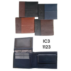 Portafogli charro pelle uomo art .1123 ic-3 pz.4 colori assortiti