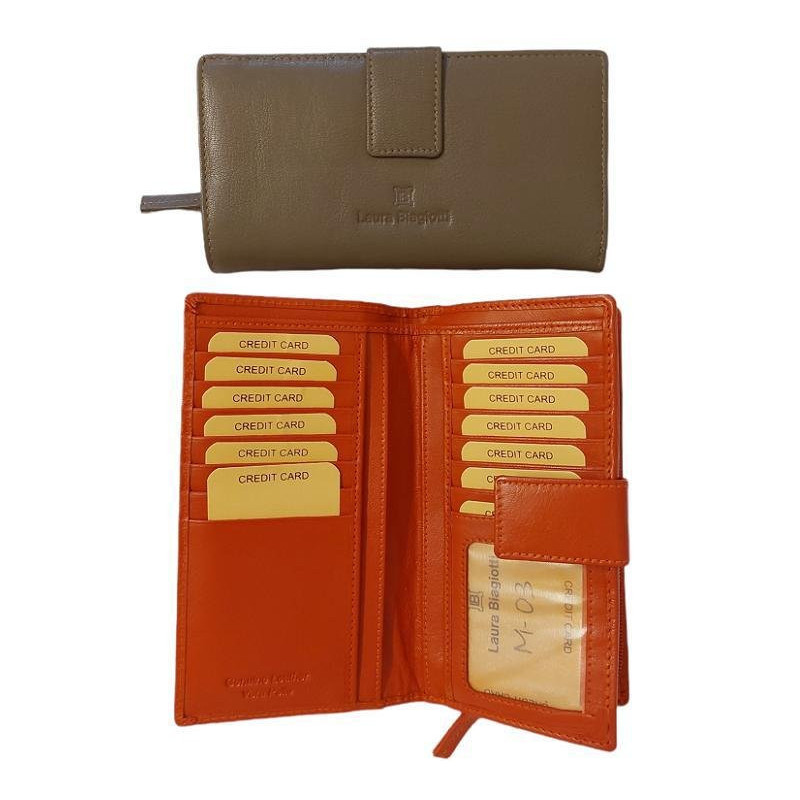 Portafogli laura biagiotti pelle donna art.m-03 pz.3 colori assortiti
