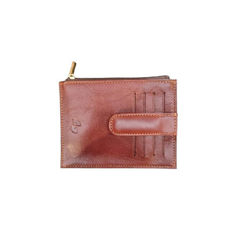 Porta carte credito pelle marron e art.2718