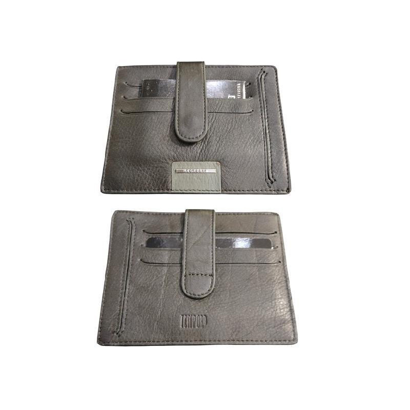 Portafogli niji pelle piatto nero art.65007