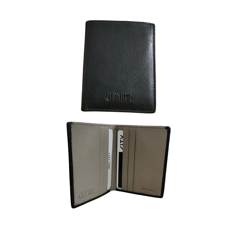 Porta carte niji pelle doppio bicolore art.1309-gr
