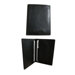 Porta carte niji pelle doppio nero art.1309-n