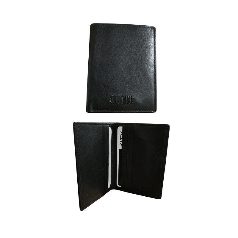 Porta carte niji pelle doppio nero art.1309-n