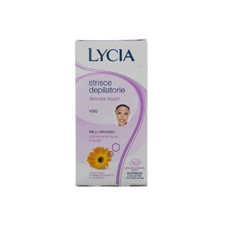 Lycia strisce depilatorie viso pz.20 pelli sensibili