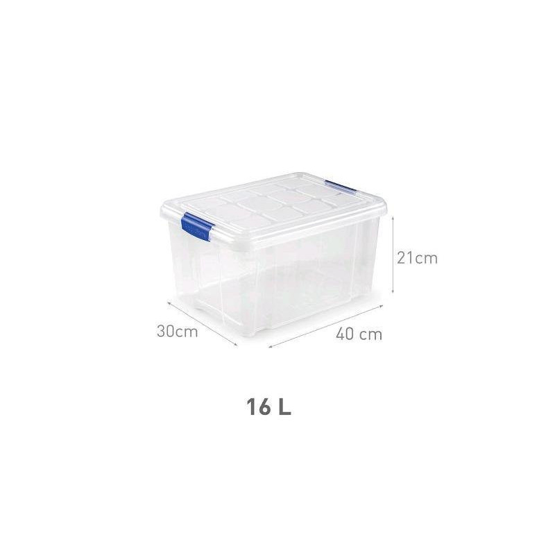 Box plastica cm.40x30x21 lt.16 con coperchio